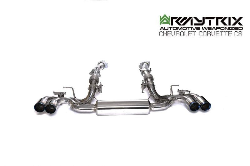 Armytrix Stainless Steel Valvetronic Cat Back Exhaust System Chevrolet Corvette Stingray C8 20+