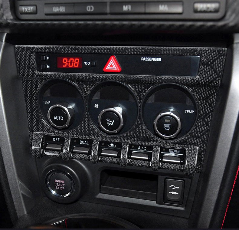 Dry Carbon Fibre Console Panel for Toyota 86 ZN6 Subaru BRZ - Nine Motorsport
