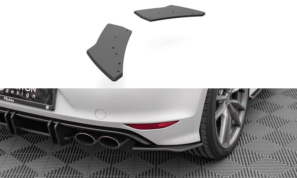 Maxton Design Racing Durability Rear Side Splitters VW Golf MK7 R
