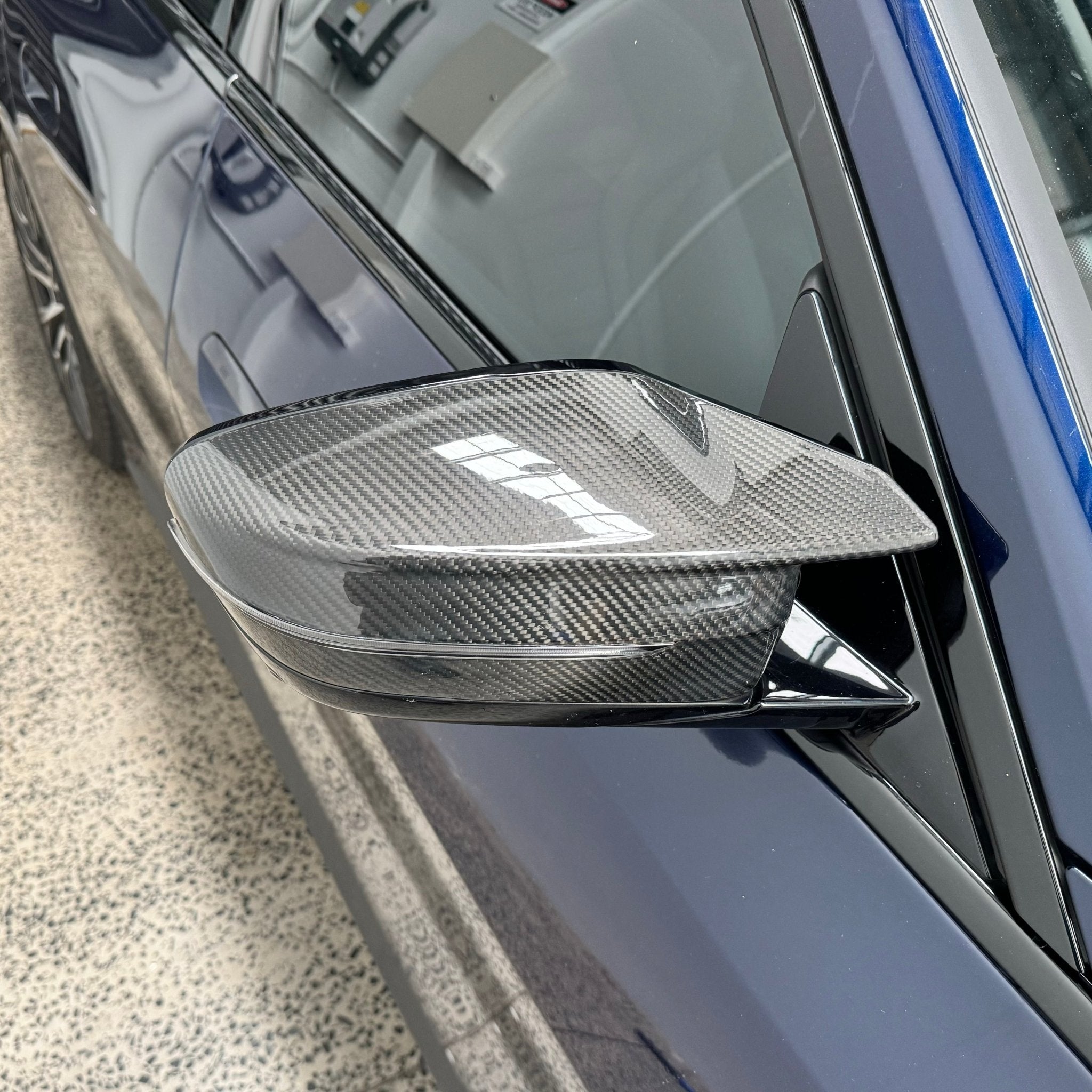 G80 Style Carbon Fibre Mirror Caps for BMW 5/8 Series G30 G31 G14 G15 G16 - Nine Motorsport
