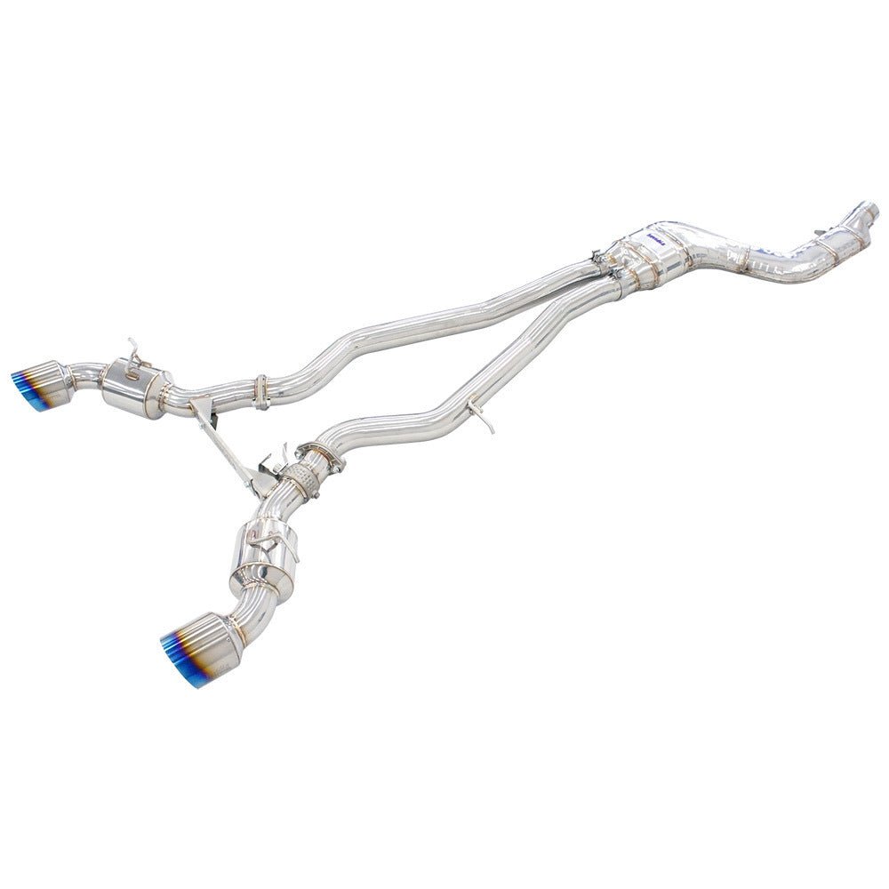 Invidia Dual N1 Turbo Back Exhaust w/Catted Down Pipe, Ti Tips - Toyota Supra A90 19+ - Nine Motorsport