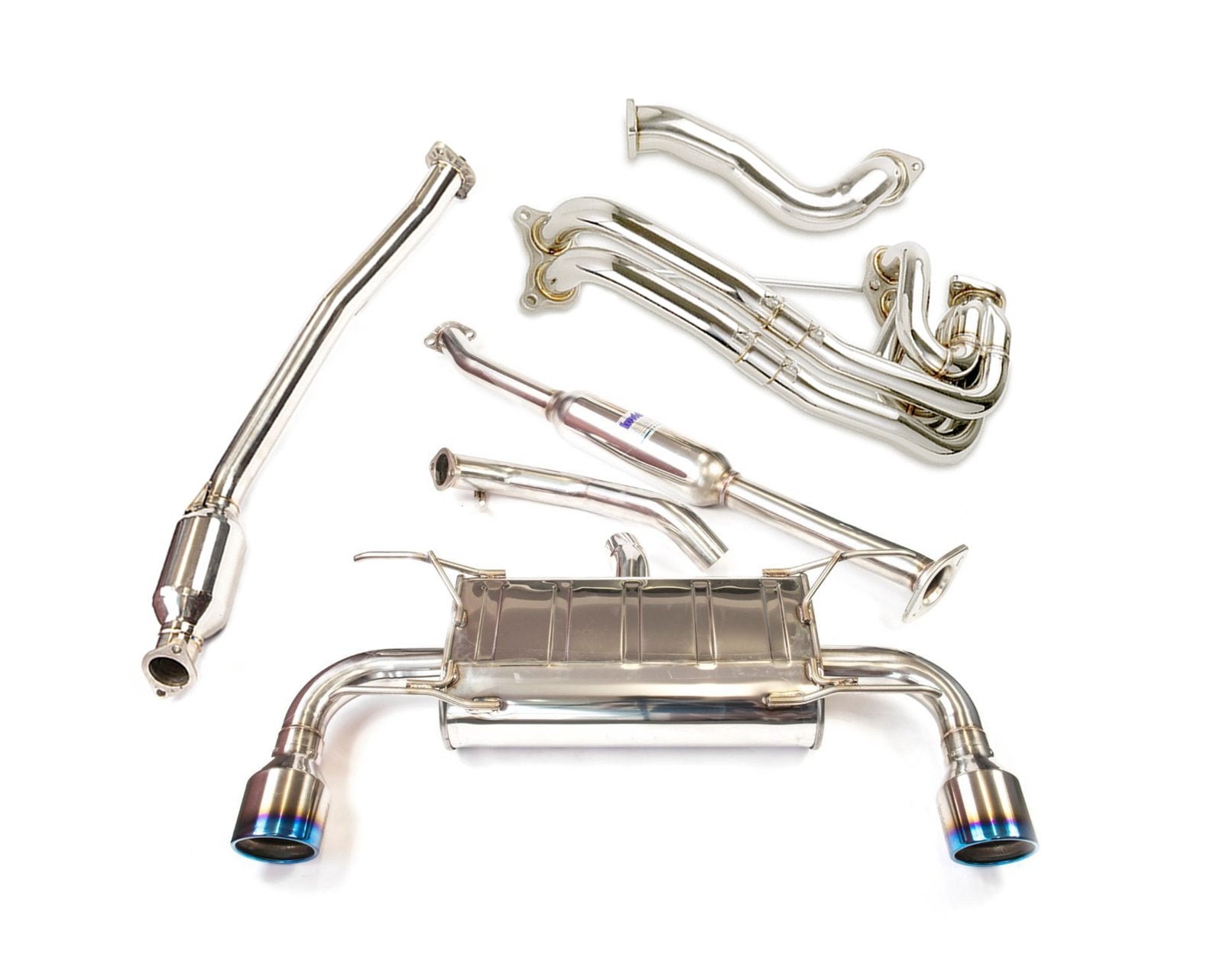 Invidia Q300 Engine Back Exhaust Package w/PSR Unequal Headers - Subaru BRZ/Toyota 86 ZN6 (12 - 21), (22+) - Nine Motorsport
