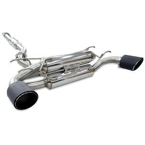 Invidia R400 70mm Cat Back Exhaust w/PSR Carbon Fibre Tips - Subaru BRZ & Toyota 86 ZN6 (12 - 21), (22+) - Nine Motorsport