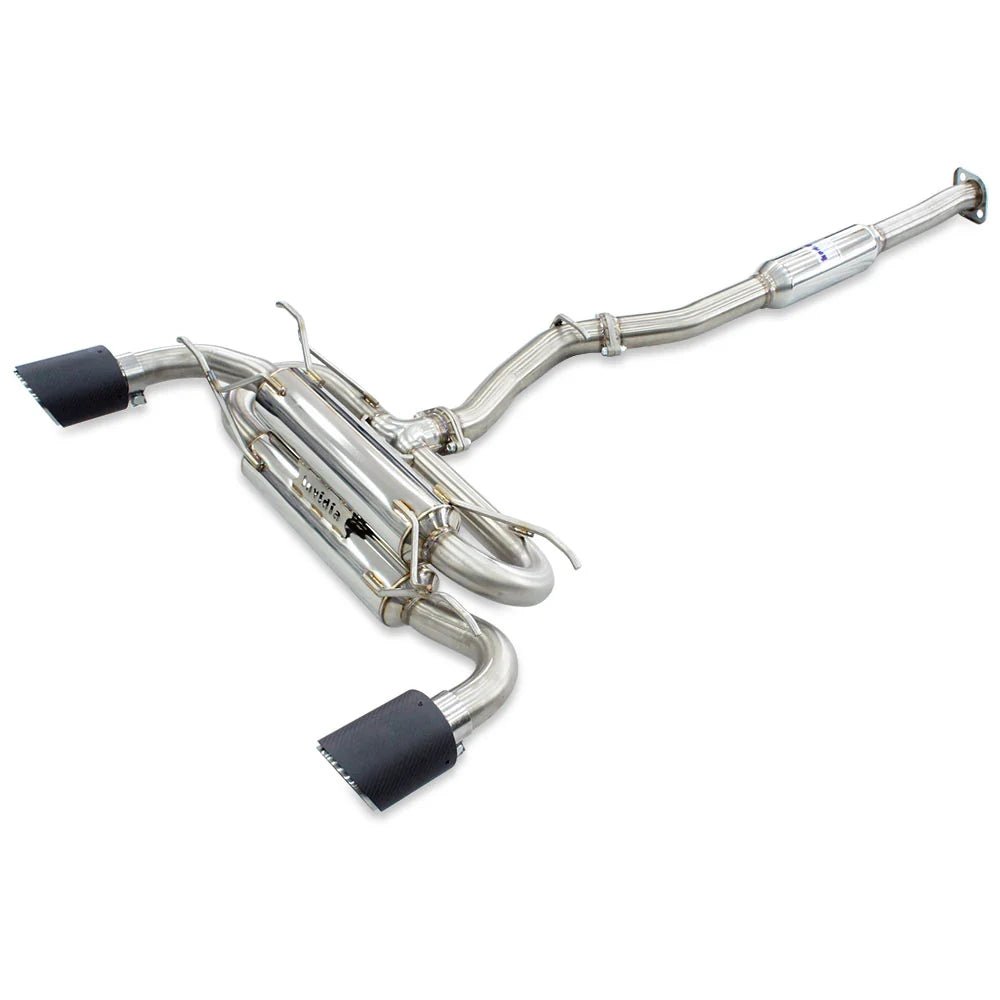 Invidia R400 70mm Cat Back Exhaust w/PSR Carbon Fibre Tips - Subaru BRZ & Toyota 86 ZN6 (12 - 21), (22+) - Nine Motorsport