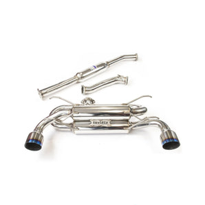 Invidia R400 70mm Cat Back Exhaust w/Straight Cut Ti Tips - Subaru BRZ & Toyota 86 ZN6 (12 - 21), (22+) - Nine Motorsport