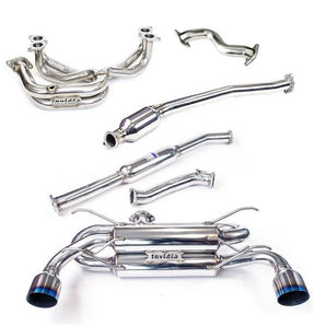 Invidia R400 Black Tip Engine Back Exhaust w/Invidia Equal Headers - Subaru BRZ/Toyota 86 ZN6 12 - 21 (6MT) - Nine Motorsport