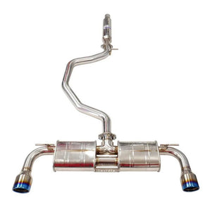 Invidia R400 Cat Back Exhaust w/Round Ti Rolled Tips - VW Golf GTI Mk7 - Nine Motorsport