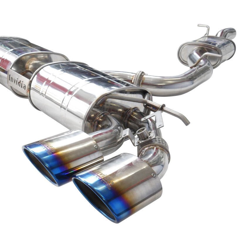 Invidia R400 Valved Cat Back Exhaust w/Oval Ti Tips - VW Golf R Mk7 - Nine Motorsport
