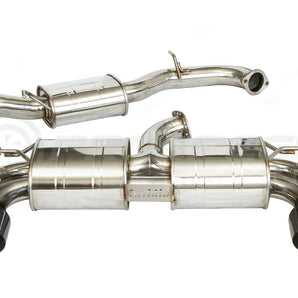 Invidia R400 Valved Cat Back Exhaust w/Round Straight Cut Black Tips - VW Golf R Mk7.5 - Nine Motorsport