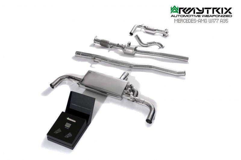 Armytrix Stainless Steel Valvetronic Cat Back Exhaust System Mercedes A35 AMG W177 19+ Hatch
