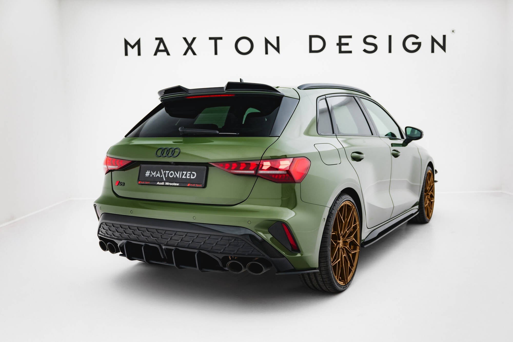 Maxton Design Street Pro Rear Side Splitters  Audi S3 Sportback 8Y Facelift