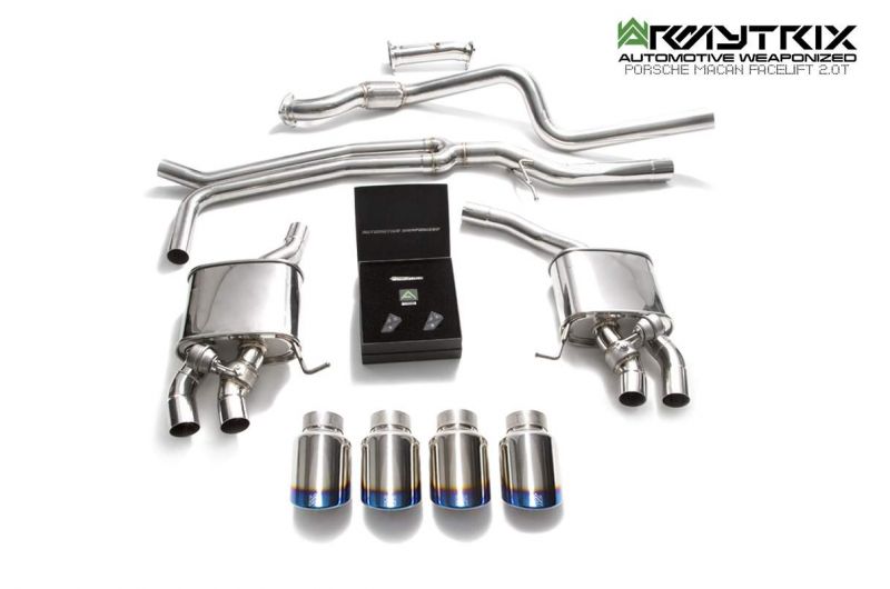 Armytrix Stainless Steel Valvetronic Cat Back Exhaust System Porsche Macan 2.0T 18+ (Facelift)