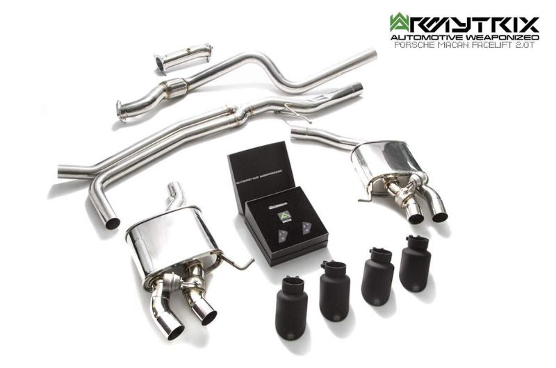 Armytrix Stainless Steel Valvetronic Cat Back Exhaust System Porsche Macan 2.0T 18+ (Facelift)