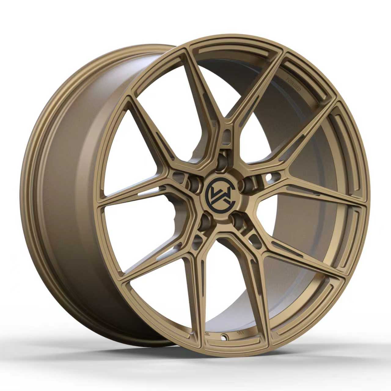 Custom Forged WWC StallionRS lightweight performance wheel by WheelWorkCustoms with a sleek, polished finish.