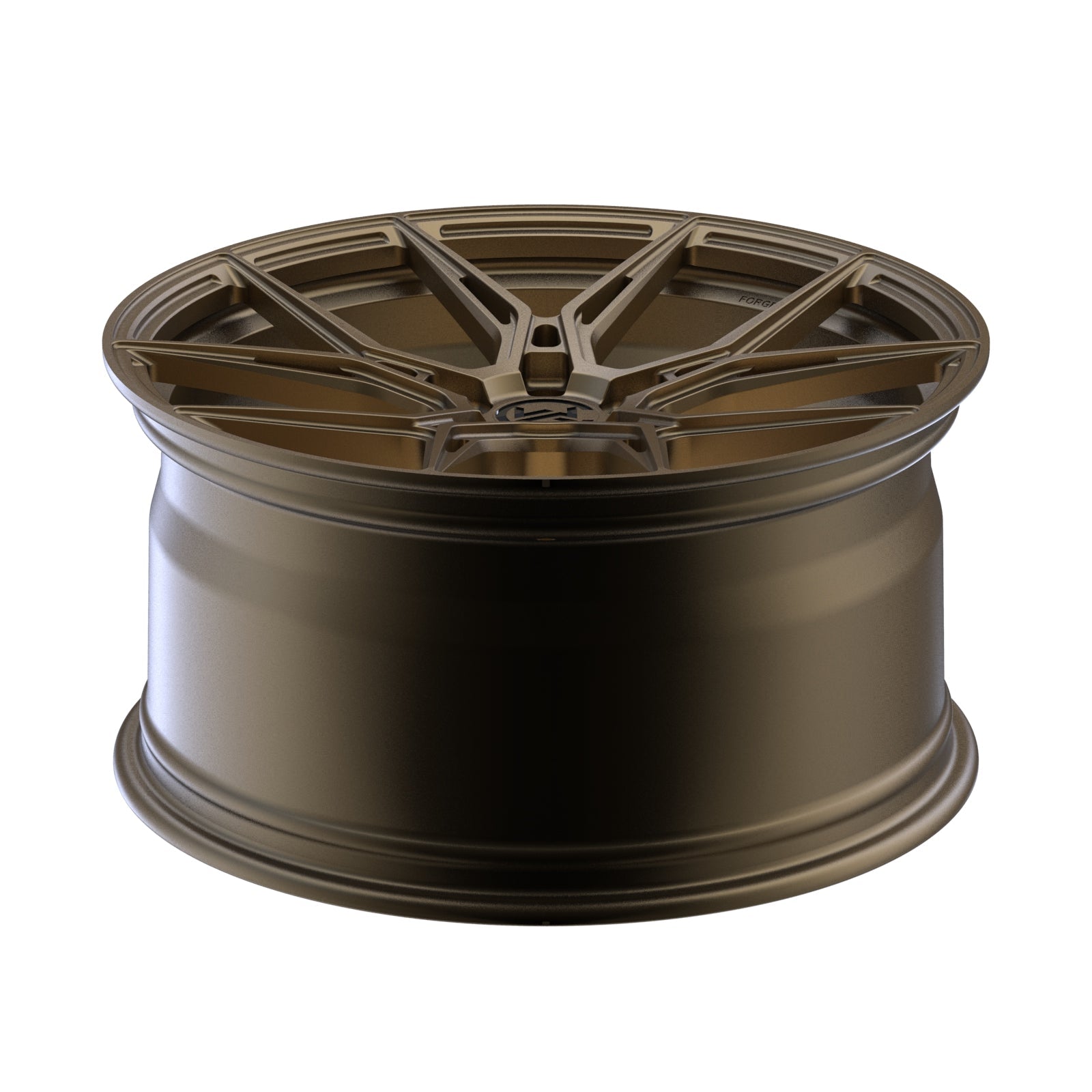 Custom forged WWC StallionRS lightweight performance wheel by WheelWorkCustoms with a sleek, modern design and matte finish.