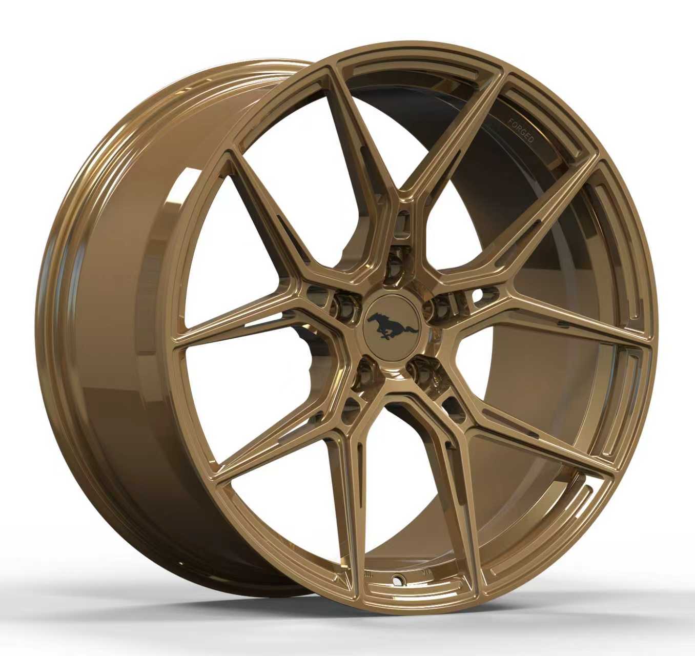 Custom forged WWC StallionRS lightweight performance wheel by WheelWorkCustoms with a sleek, modern design and matte finish.