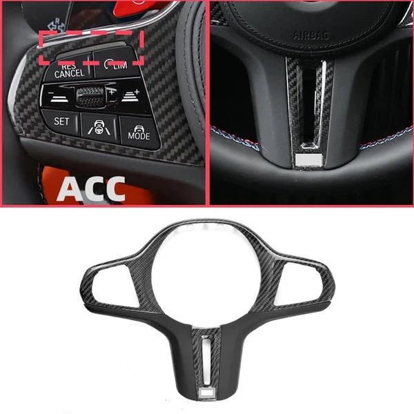 Steering Wheel Trim Carbon Fibre BMW 3 Series G20/G21 - Nine Motorsport
