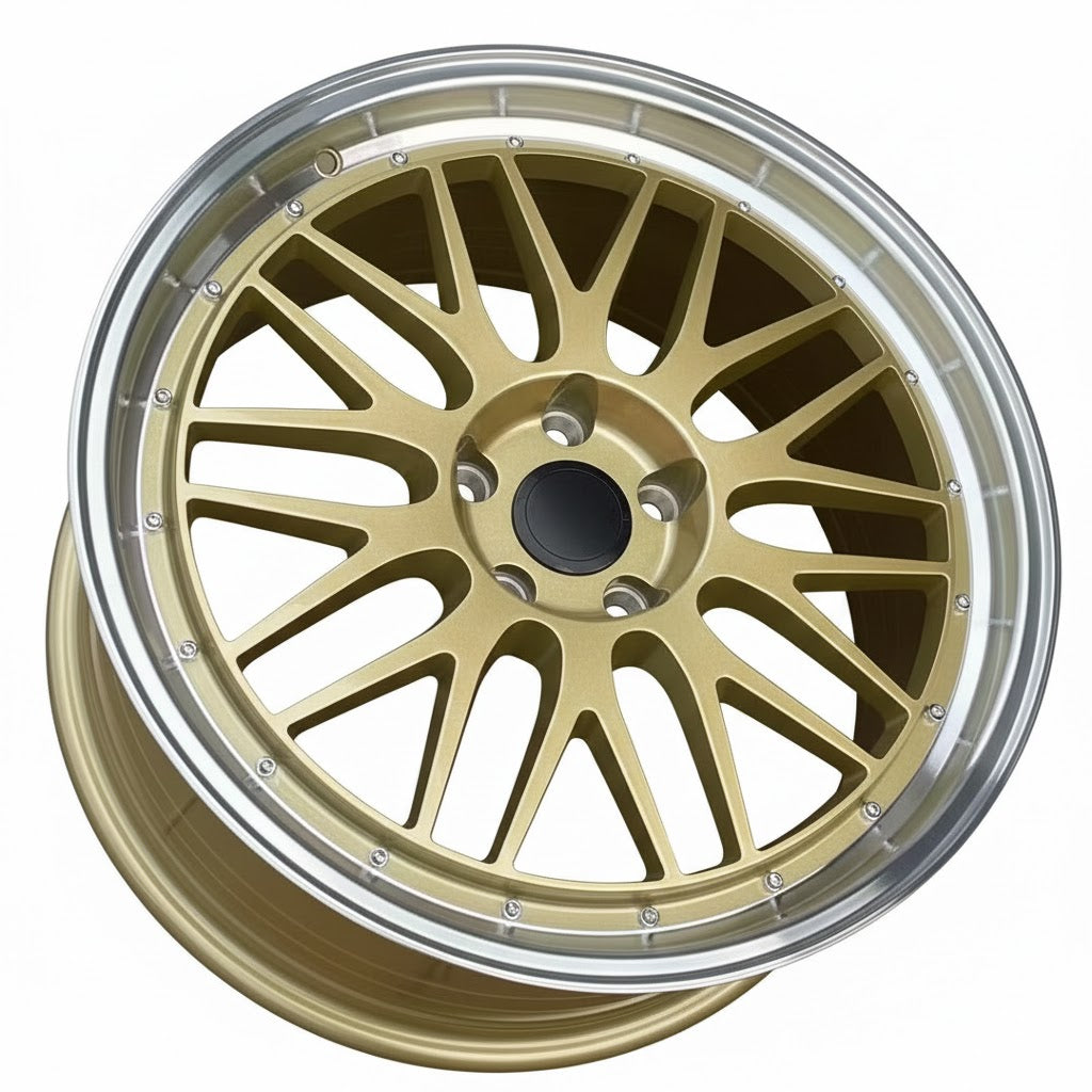 WheelWorkCustoms WWC 3S215 bronze flow-form deep-dish split-spoke wheel with machine lip for cars.