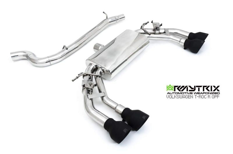 Armytrix Stainless Steel Valvetronic Cat Back Exhaust System Volkswagen T-Roc R 20+