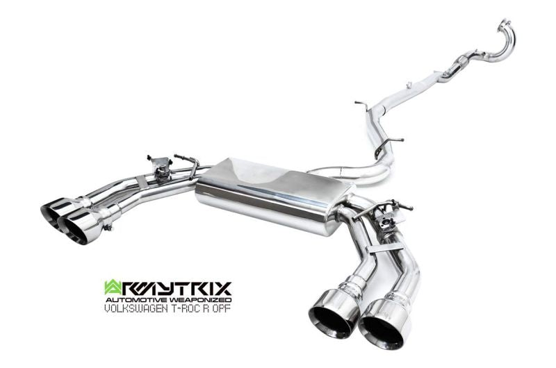 Armytrix Stainless Steel Valvetronic Cat Back Exhaust System Volkswagen T-Roc R 20+